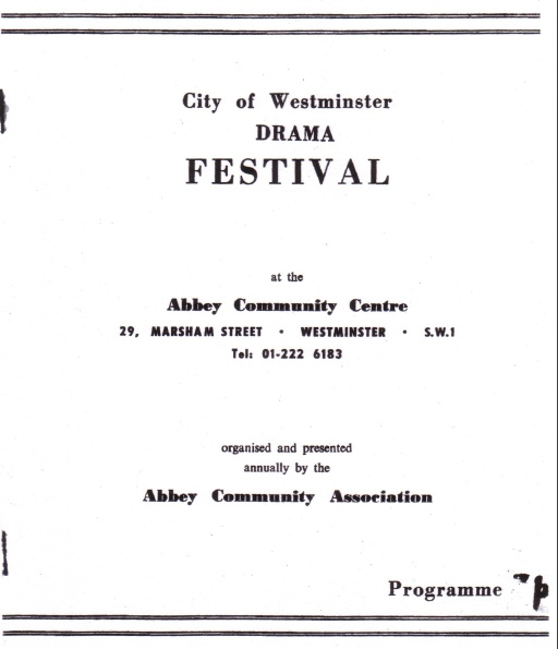 Westminster Programme Cover