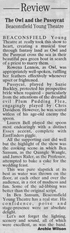 Bucks Free Press 26/7/1996