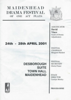 Cover of Maidenhead Drama Festival programme Select this image to see a larger version. 