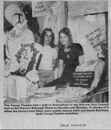 A press photo taken at the Harrow Show in 1972. Judith Jeeves and Sarah Bamford [photo supplied by Sarah Bamford] 